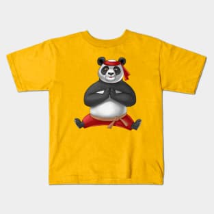 Panda doing splits. Kids T-Shirt